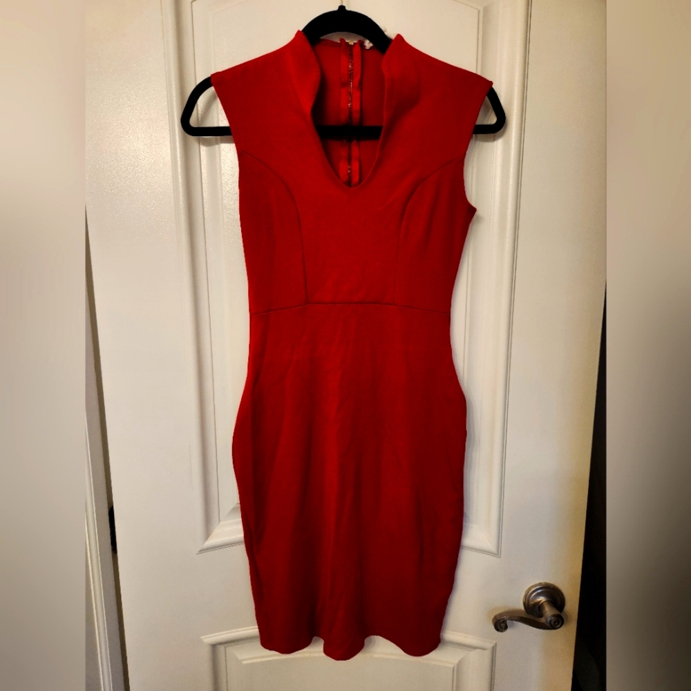Vintage red graduation bodycon dress